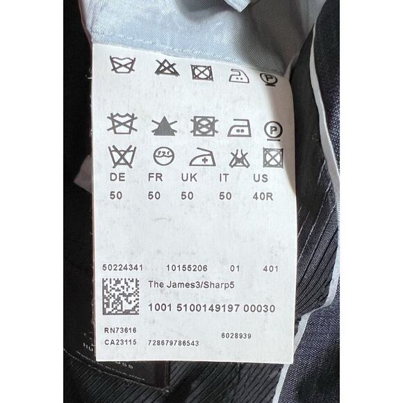 Lanificio Tesse Biella Exclusive For HUGO BOSS Men's Sports Coat Navy Size 40R - Picture 7 of 8